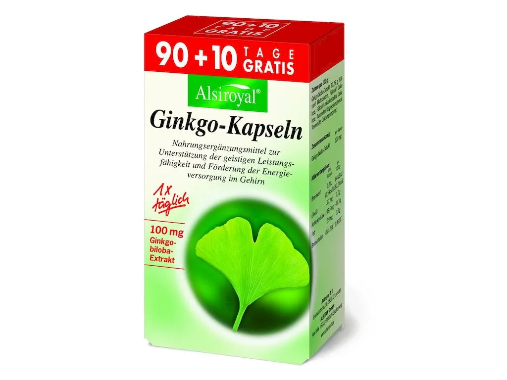 Alsiroyal Ginkgo-Kapseln (90+10 Stück gratis)