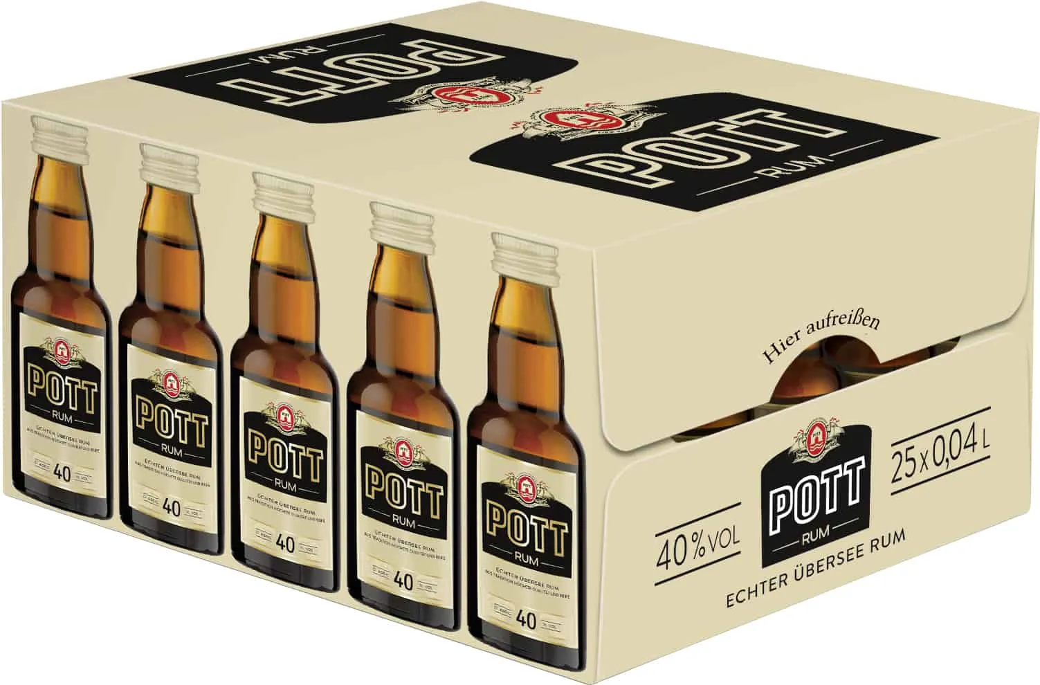 POTT Rum 40 % 25 x 0,04 L – Bild 2