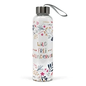 Glasflasche Wild, Frei, Wundervoll Bottle