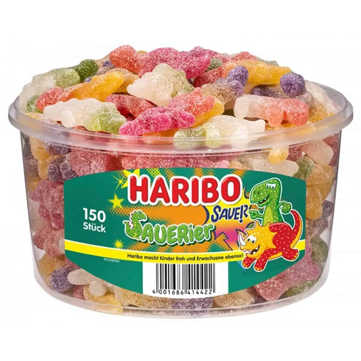 Haribo Sauerier Dinos sauer 150 Stück 1,35 KG