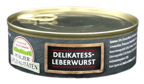 Pfälzer Spezialitäten Delikatess Leberwurst Vollkonserve 200g Dose