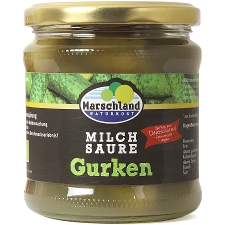 Marschland Naturkost Milchsaure Gurken 330g