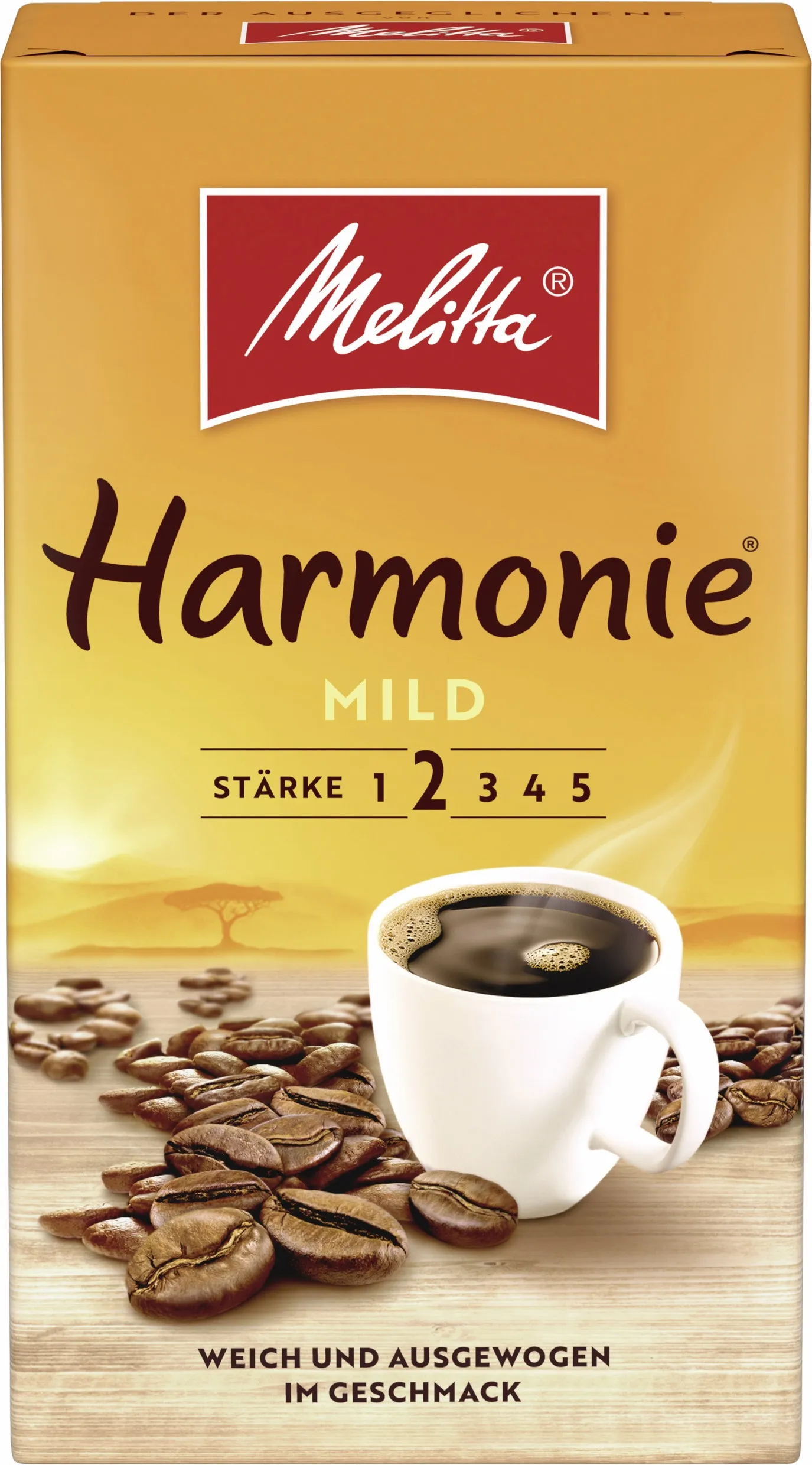 Melitta Kaffee Harmonie mild, gemahlener Kaffee, 500g