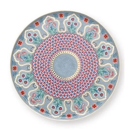 Mini Tortenteller Flower Festival Herz Hellblau 21cm – Pip