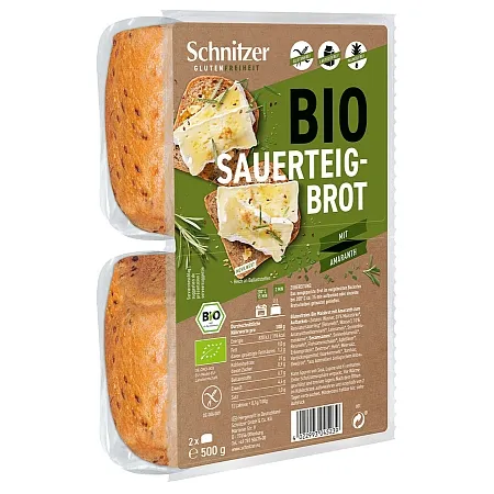 Schnitzer Bio Sauerteigbrot mit Amaranth Maisbrot 2x250g glutenfrei