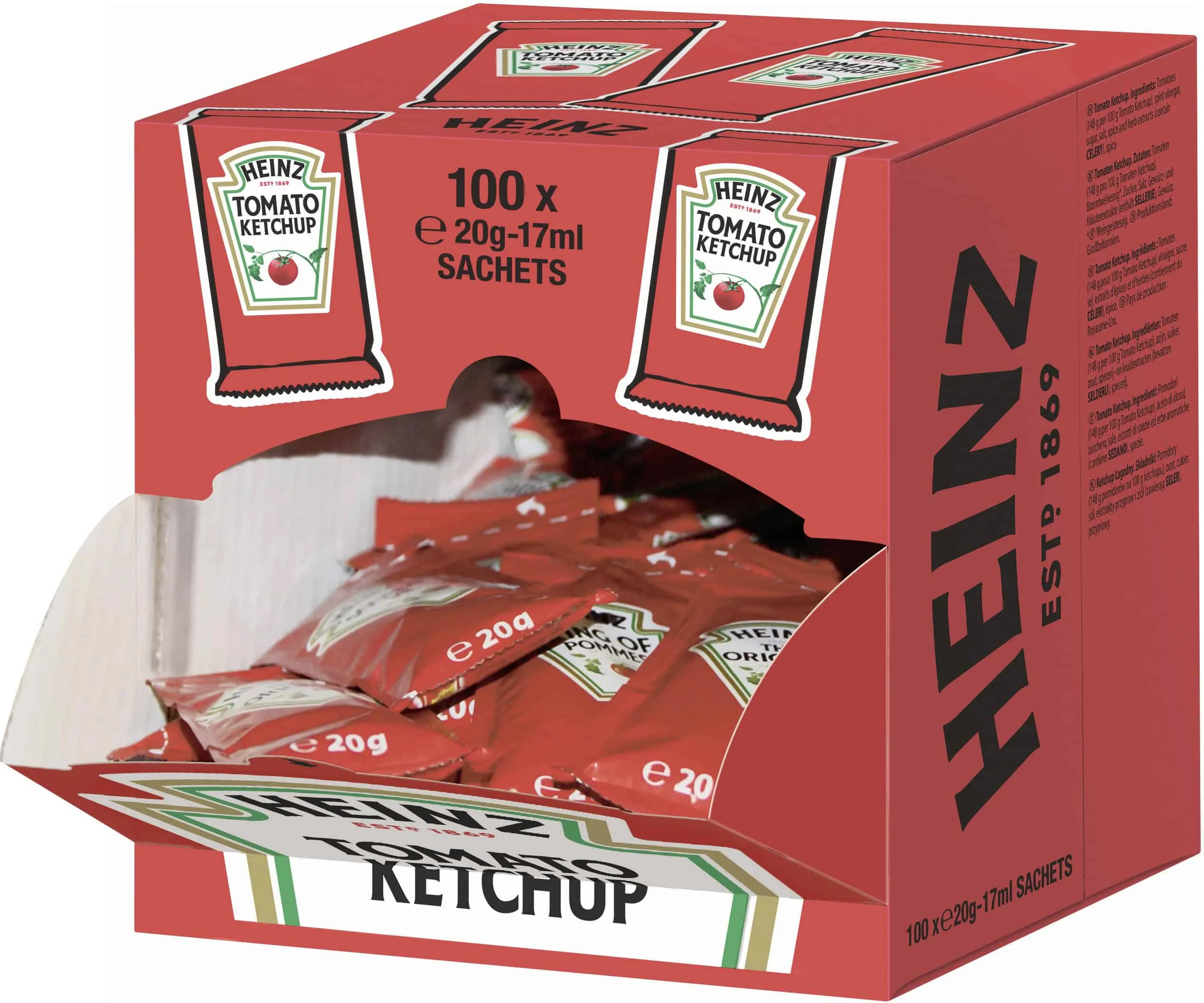 Heinz Ketchup Portionsbeutel 100 x 17ml Beutel – Bild 2