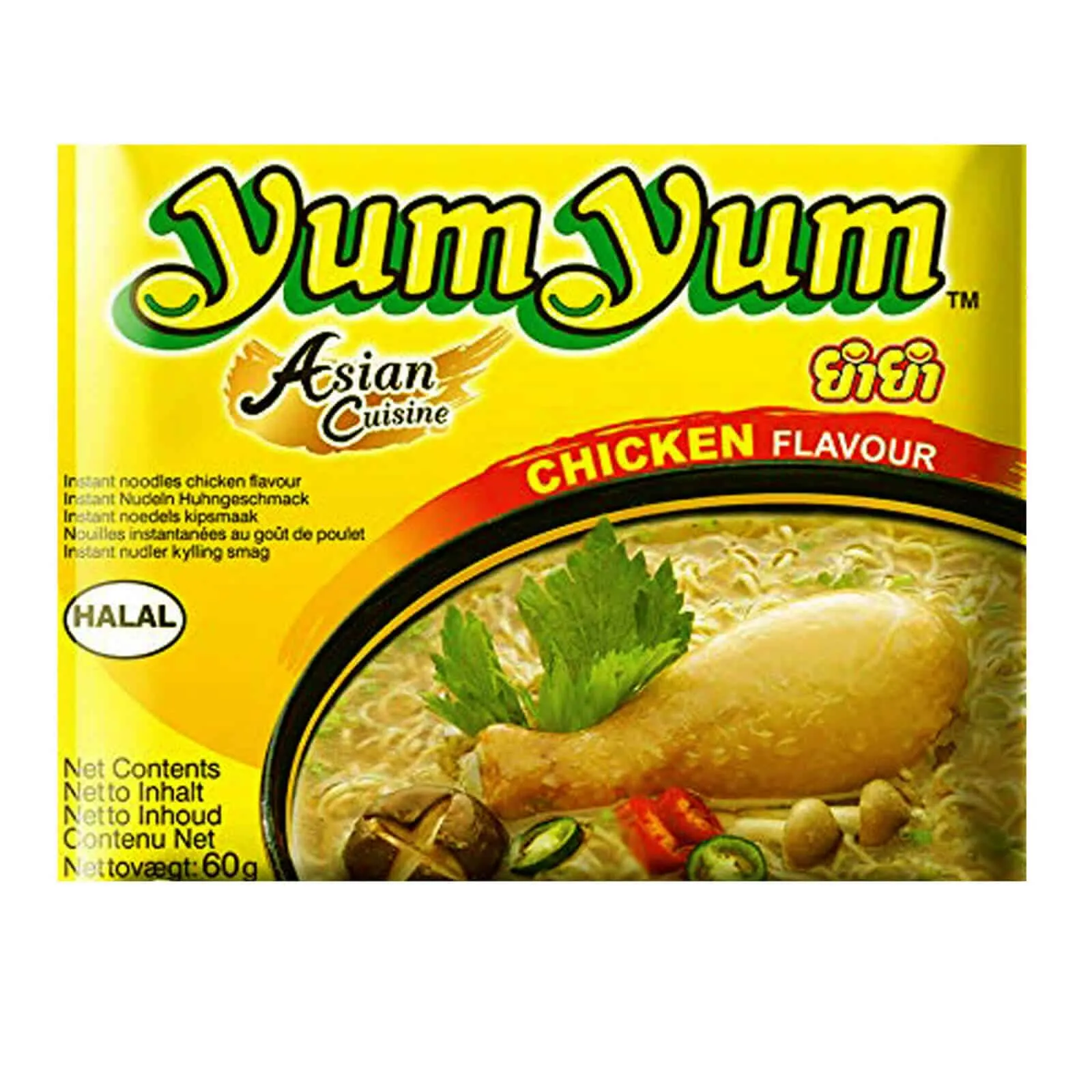 YumYum Huhn Instant Nudelsuppe 30 x 60g im Karton