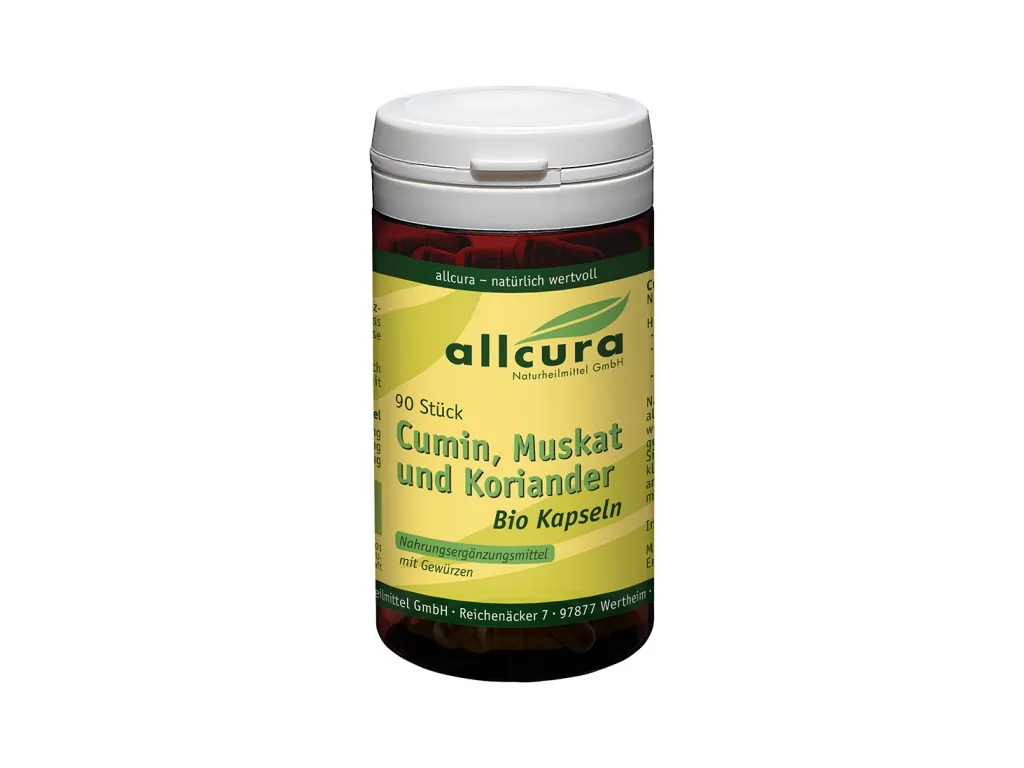 Allcura Cumin, Muskat und Koriander BIO Kapseln (90stück)
