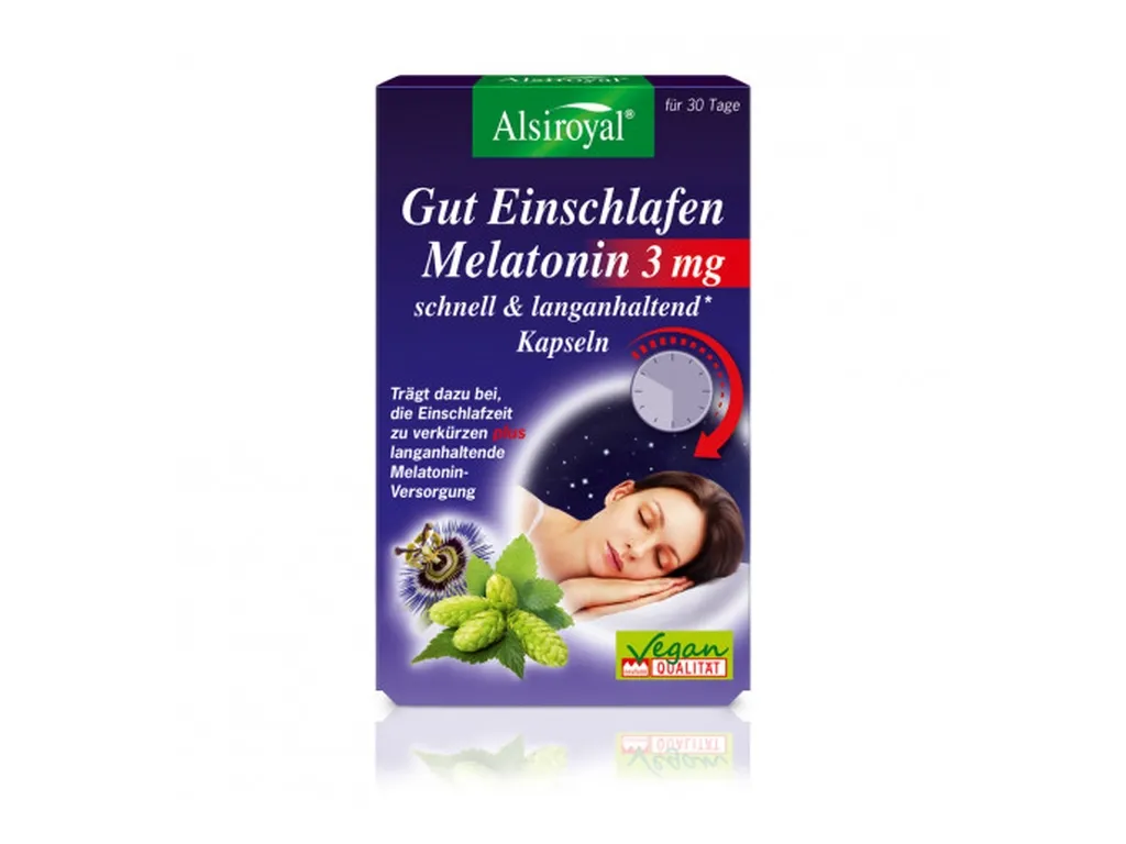Alsiroyal Gut Einschlafen Melatonin 3 mg schnell&langanhaltend Kapseln