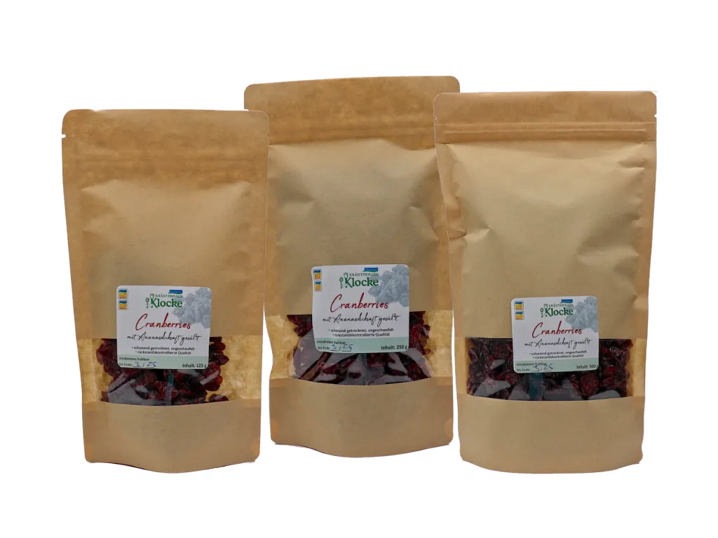 Cranberries mit Ananasdicksaft gesüßt