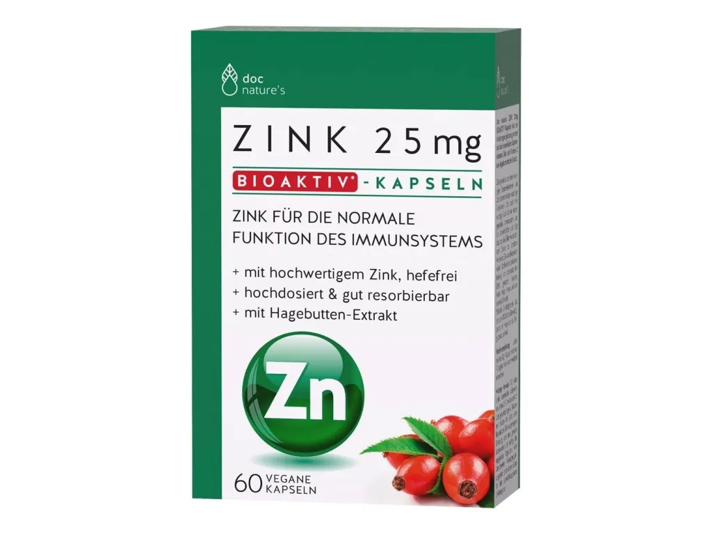 doc natures´s Zink 25mg Bioaktiv-Kapseln (60 Kapseln)