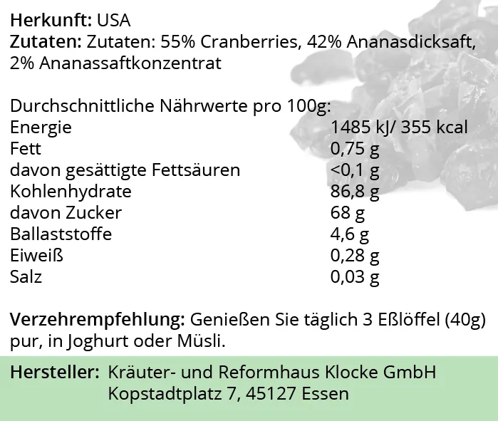 Cranberries mit Ananasdicksaft gesüßt – Bild 2