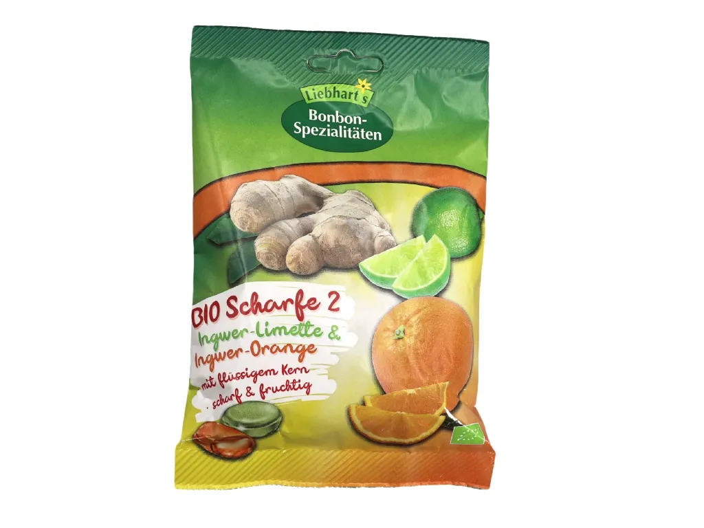 Liebharts Die scharfen 2 gefüllte Bio-Bonbons (100g)