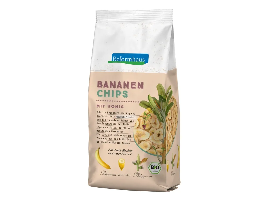 Reformhaus Bananenchips mit Honig bio (175g)
