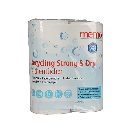 memo Küchenrollen Recycling Strong & Dry 2 Stück