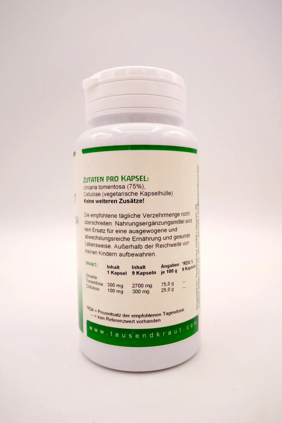 Uncaria tomentosa (Katzenkralle) Kapseln 90 Stück – Bild 2