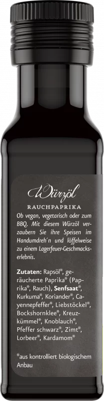 Rauchpaprika Würzöl Bio, kbA 100ml – Bild 4