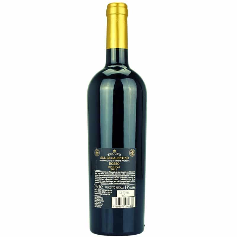 Epicuro Salice Salentino Rosso Riserva – Bild 2