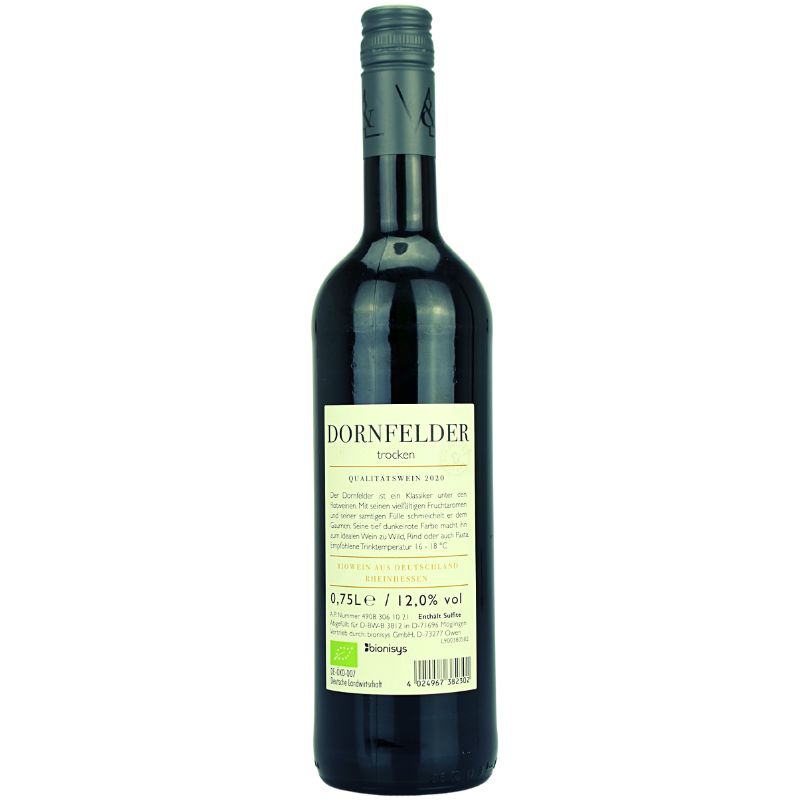 Veronika und Lenz Dornfelder trocken Bio – Bild 2