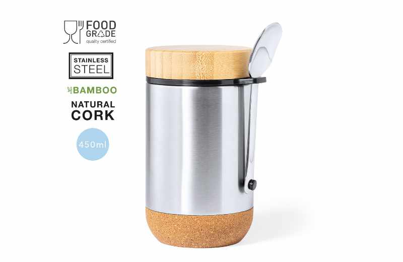 Lunchbox Edelstahl und Kork – Bild 2