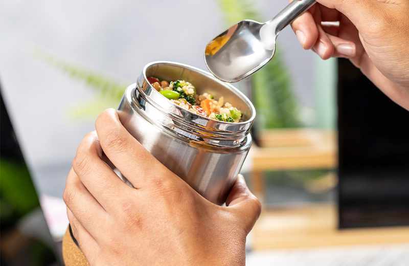 Lunchbox Edelstahl und Kork – Bild 7