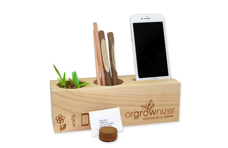 Tisch-Organizer mit Pflanze – OrGROWnizer