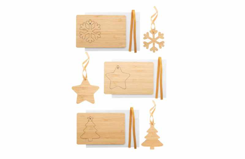 Weihnachtliche Grußkarte Bambus