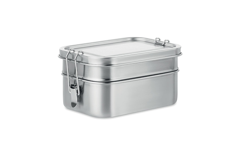 Retro Lunchbox Doppeldecker aus Edelstahl – Bild 4