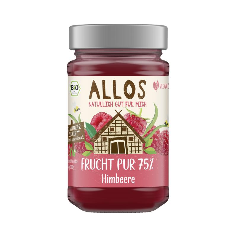 Allos Frucht Pur 75% Himbeere 6 Stück zu 250 g – Bild 2
