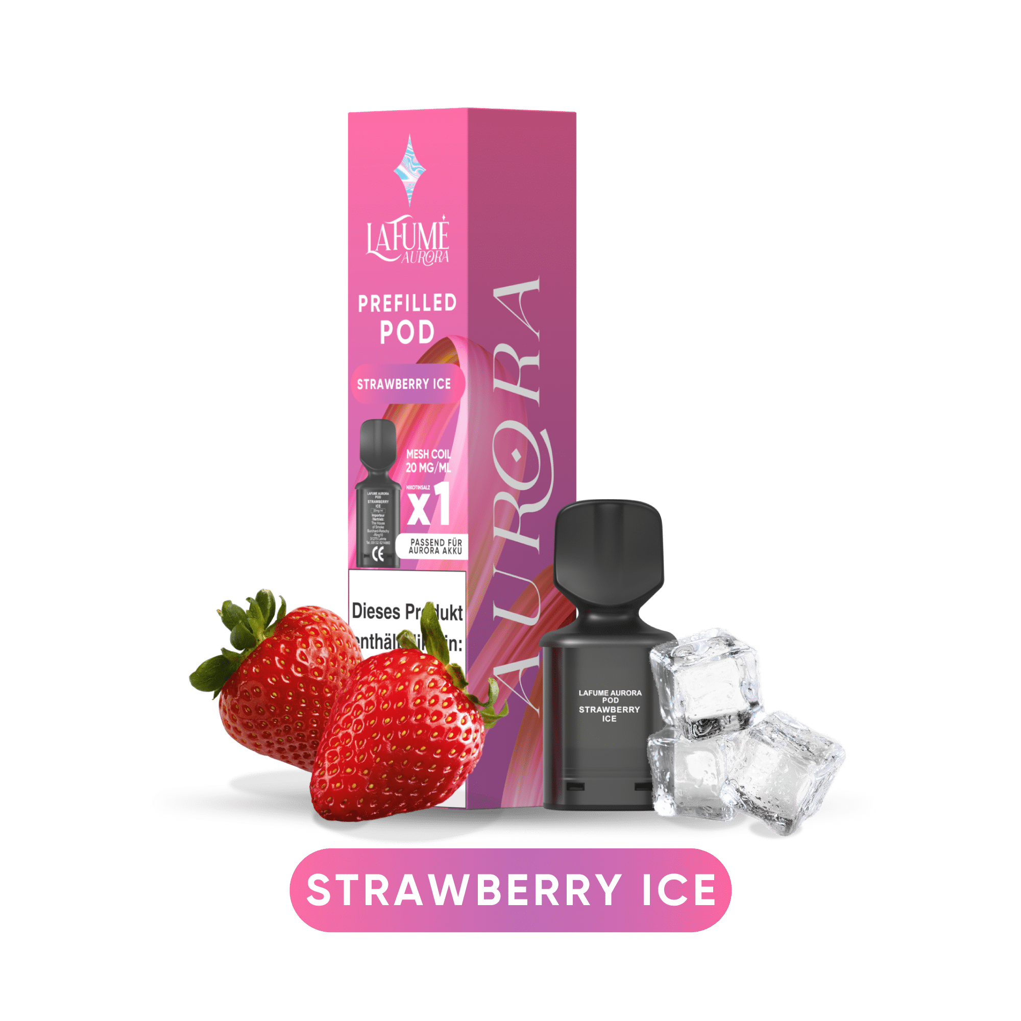 La Fume Aurora Pod | Strawberry Ice | 1er Pack | 20mg