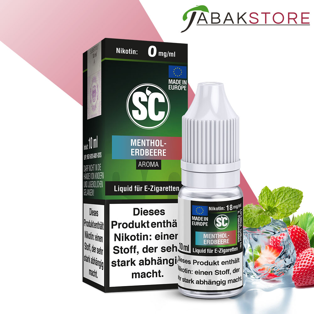 SC – Menthol-Erdbeere – Liquid 10ml Liquid 0 mg/ml