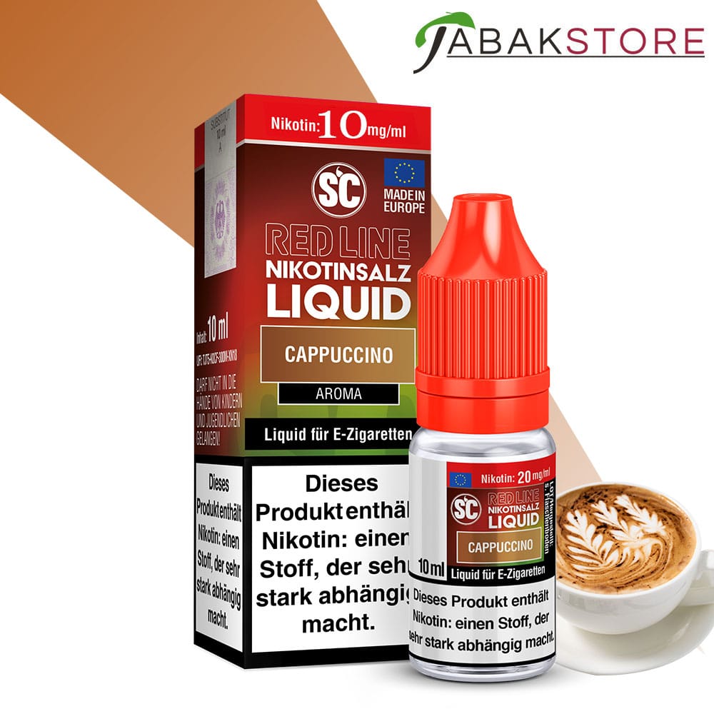 SC – Red Line – Cappuccino – Nikotinsalz Liquid 10ml Liquid 10 mg/ml