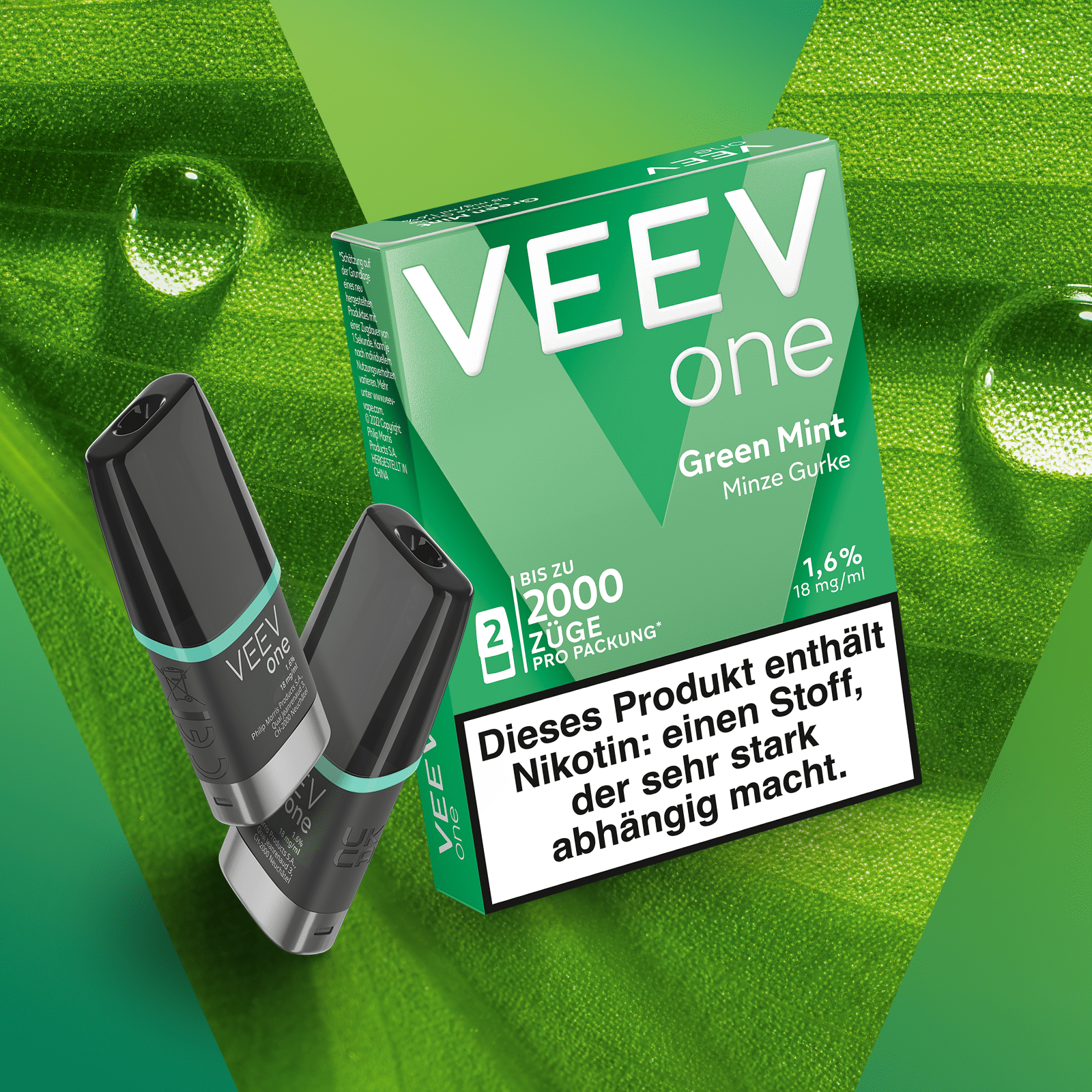 VEEV One | Green Mint | Liquid Pod | 20mg | 2er Pack