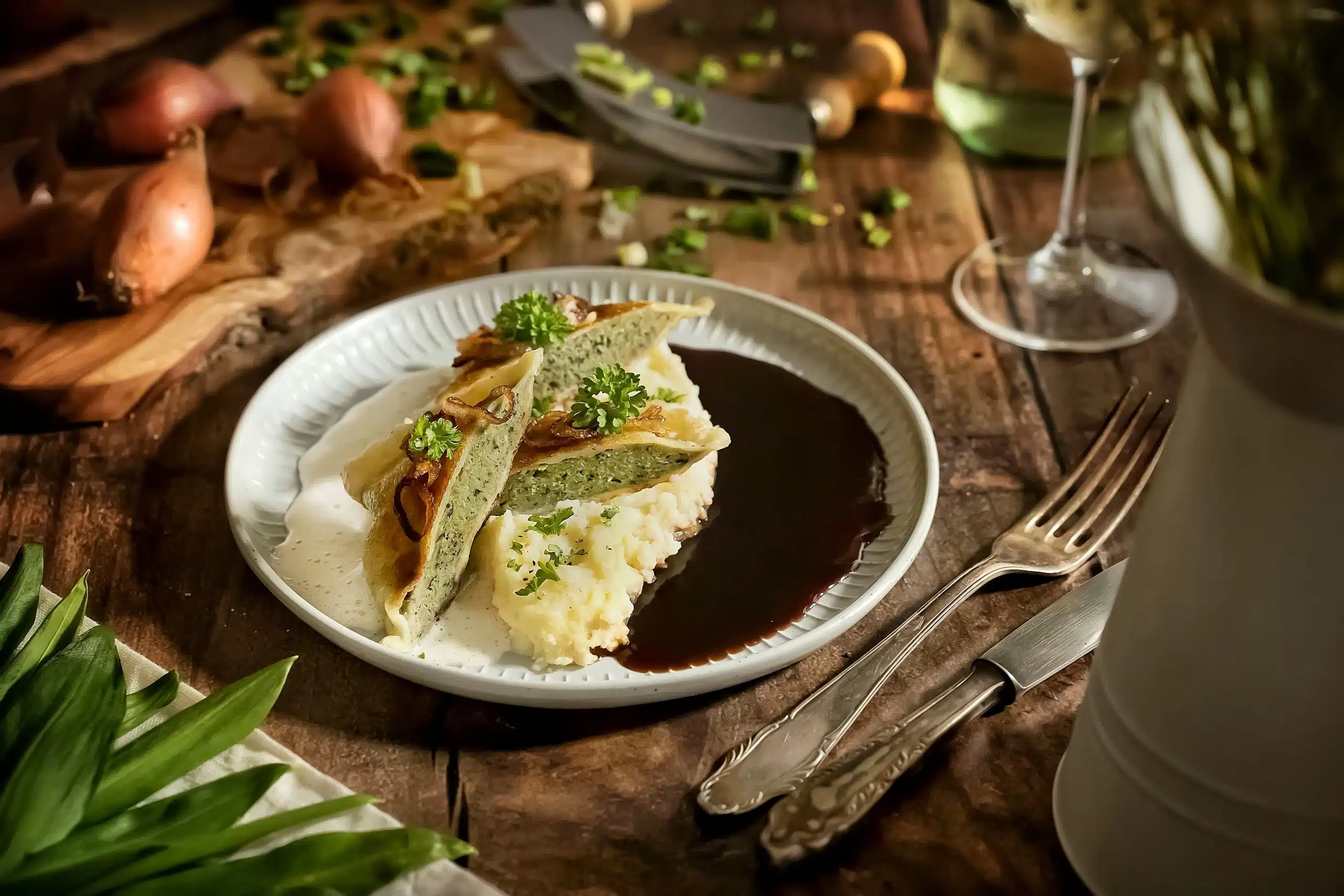 „Bärlauch“ Maultaschen mit Landschwein und Weiderind – 4 Stück – Bild 2