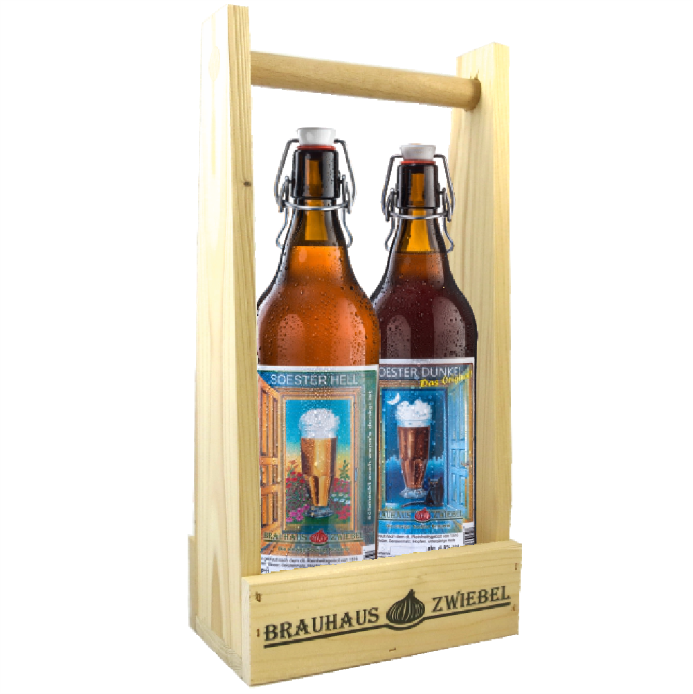 Soester Bier in 2er Holzträger