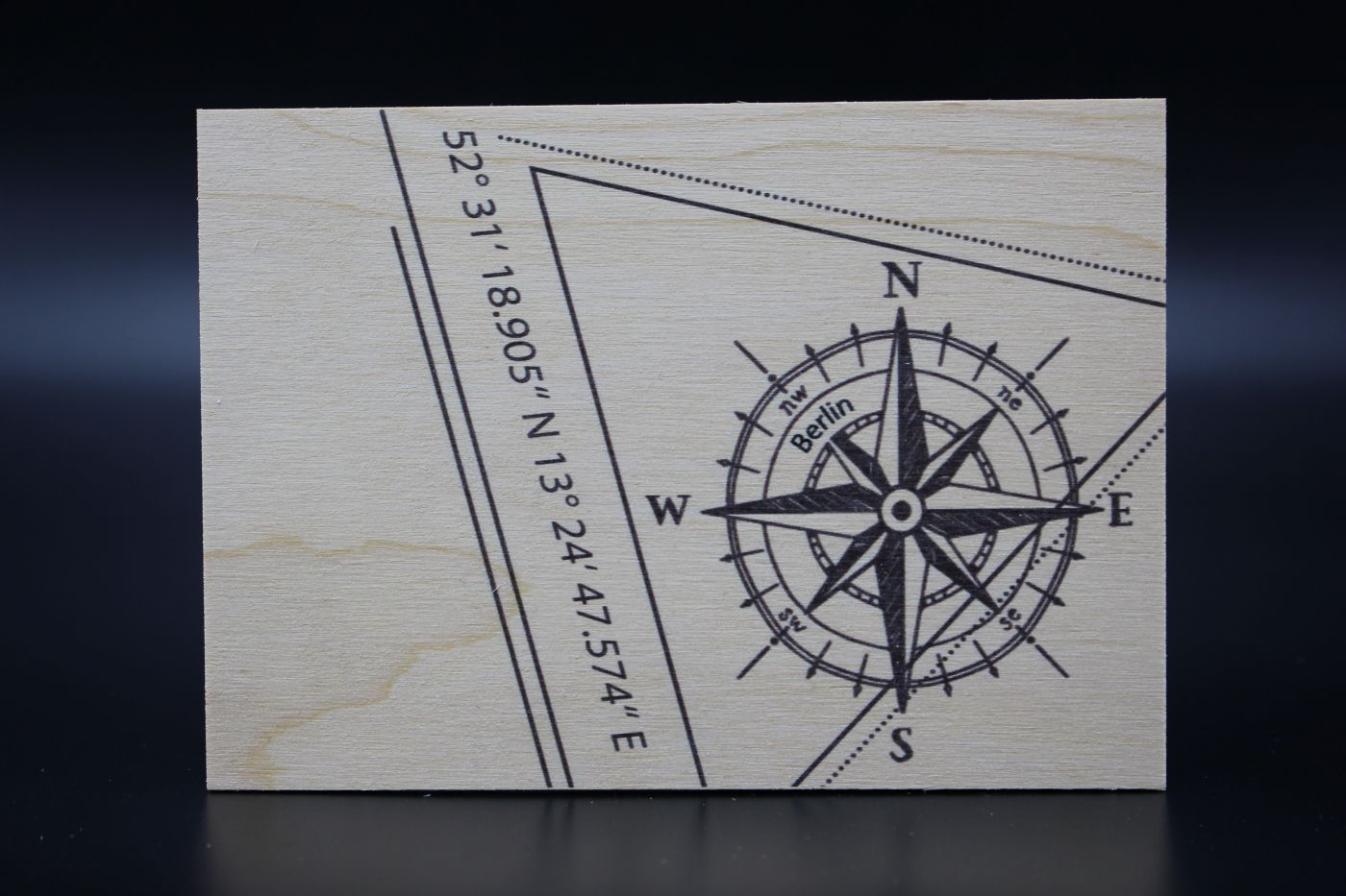 Holzkarte „Berlin“ – Koordinaten