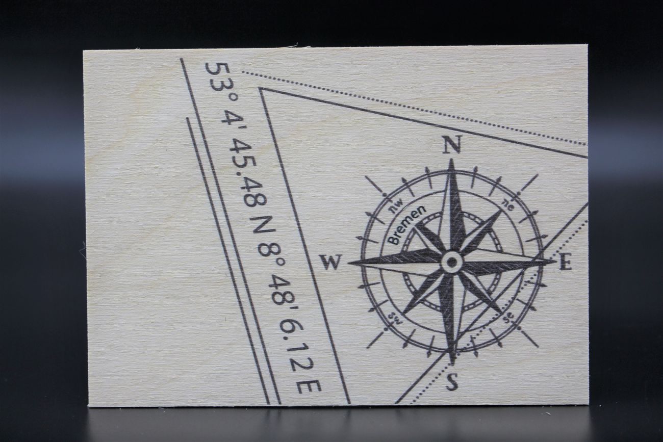 Holzkarte „Bremen“ – Koordinaten