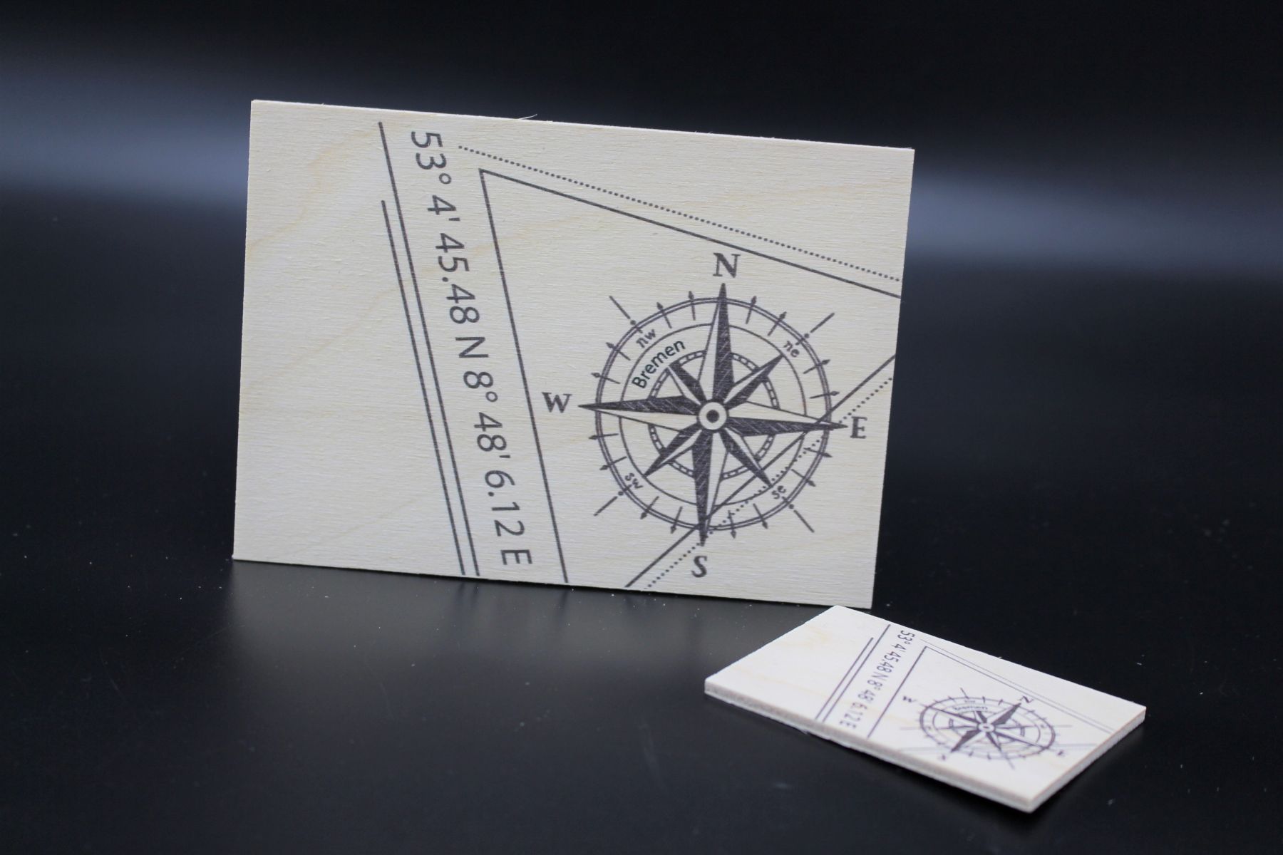 Holzkarte „Bremen“ – Koordinaten – Bild 3