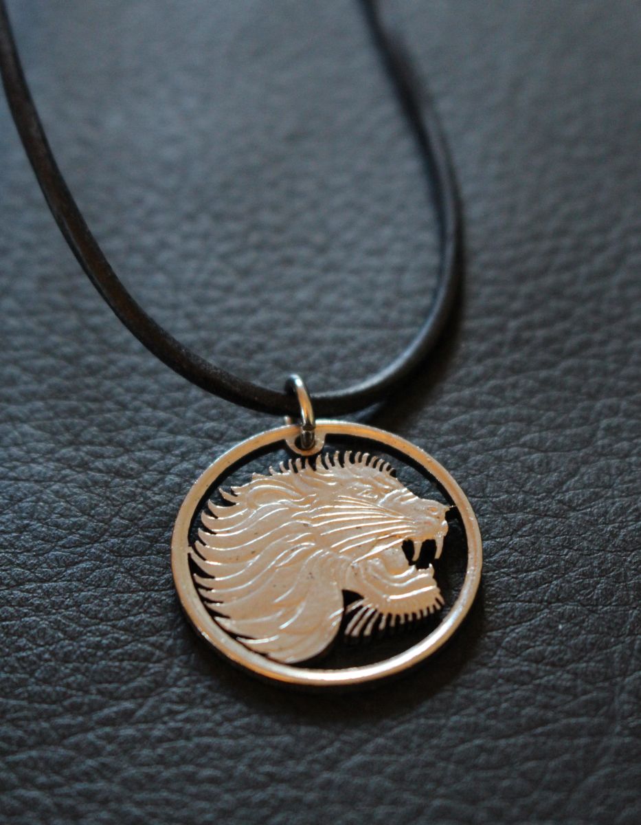 Kettenanhänger – 50 Äthiopische Centimes „Löwe“