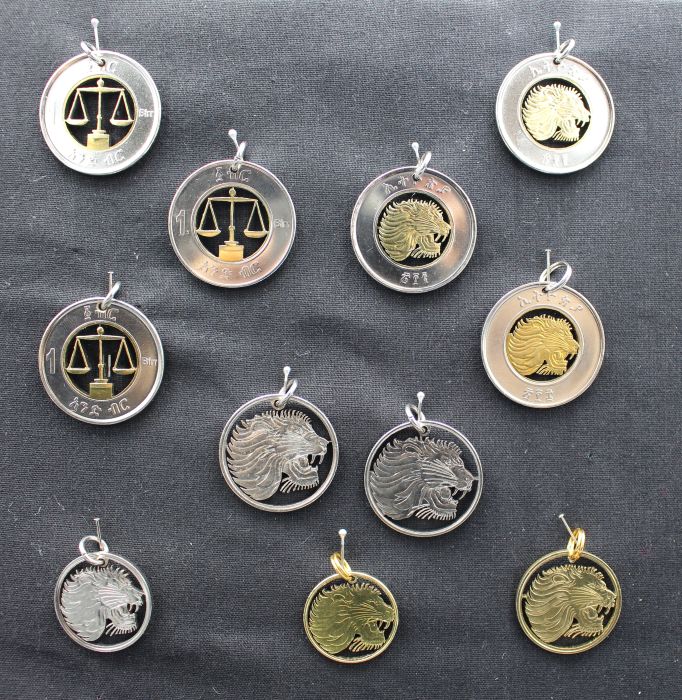 Kettenanhänger – 50 Äthiopische Centimes „Löwe“ – Bild 4