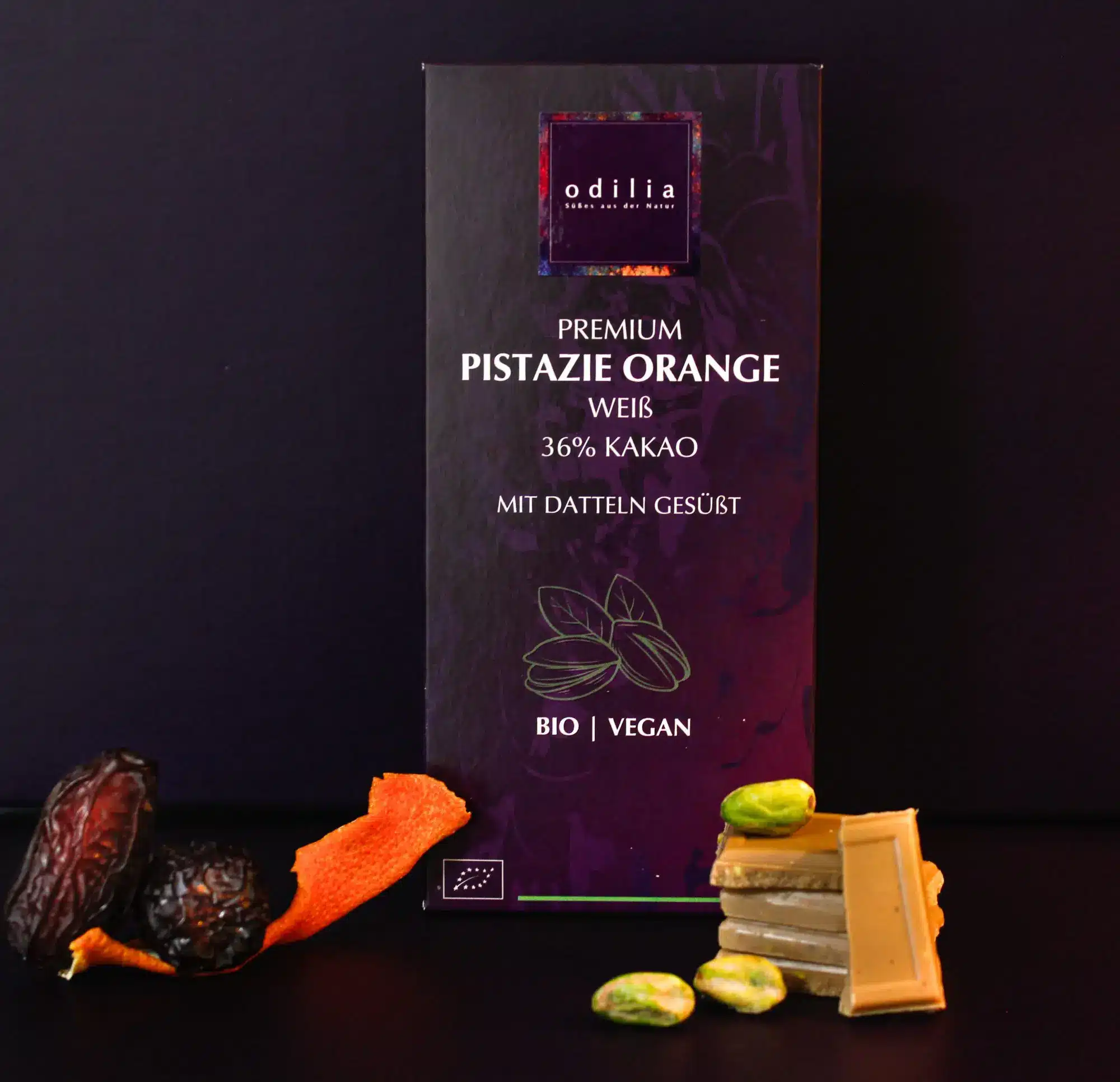 Odilia Premium Pistazie Orange Schokolade – Bild 4
