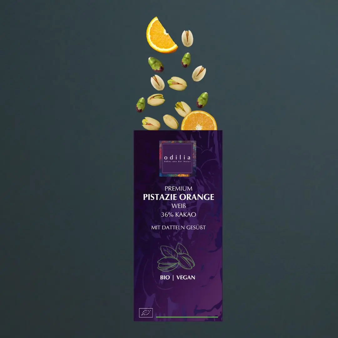 Odilia Premium Pistazie Orange Schokolade – Bild 2