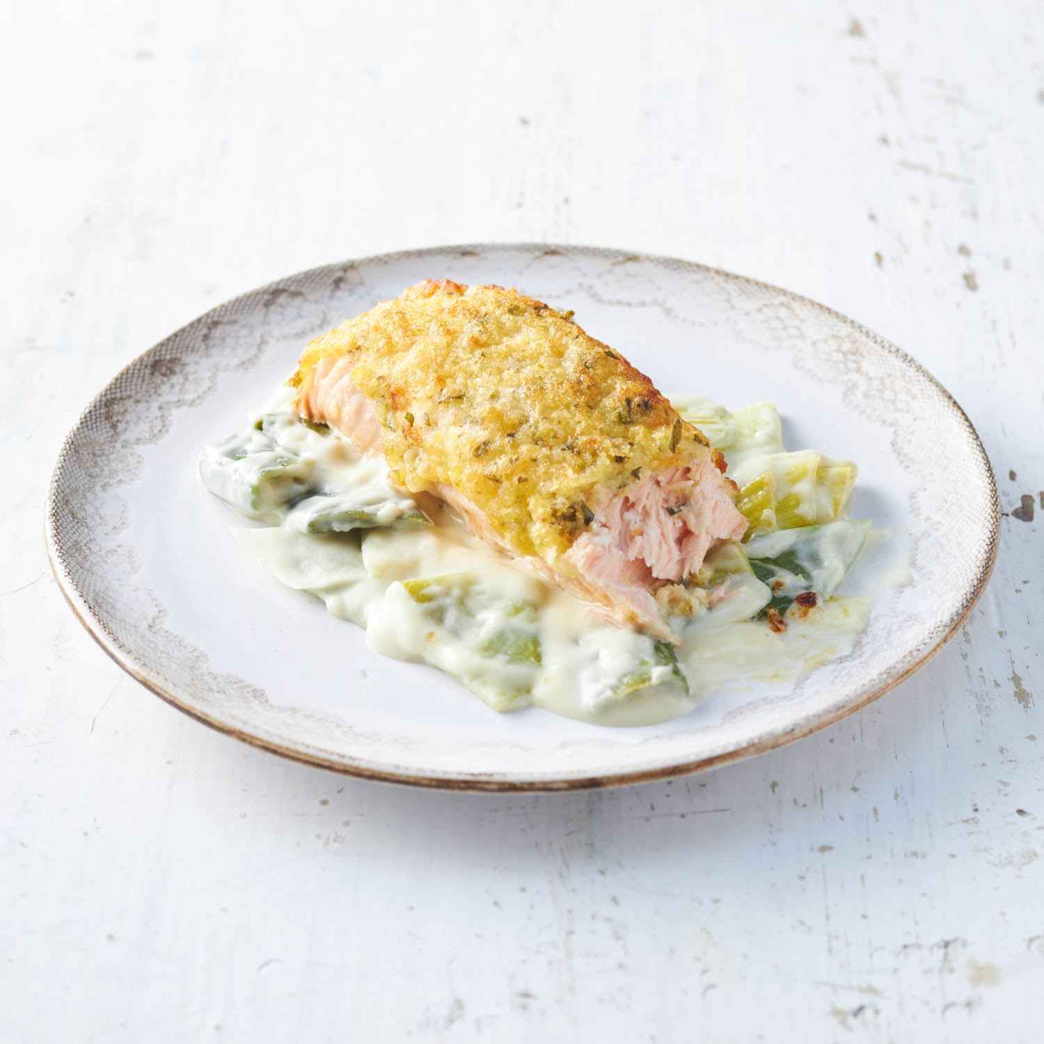 Überbackene Salmschnitte