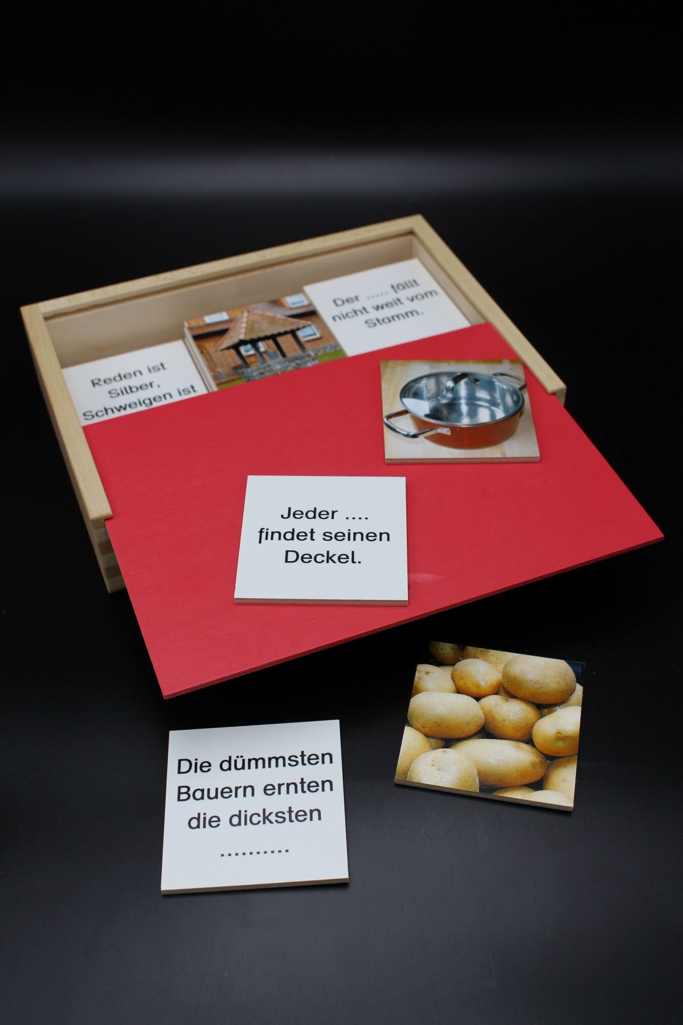 Memo aus Holz „Sprichwörter“ – Bild 2