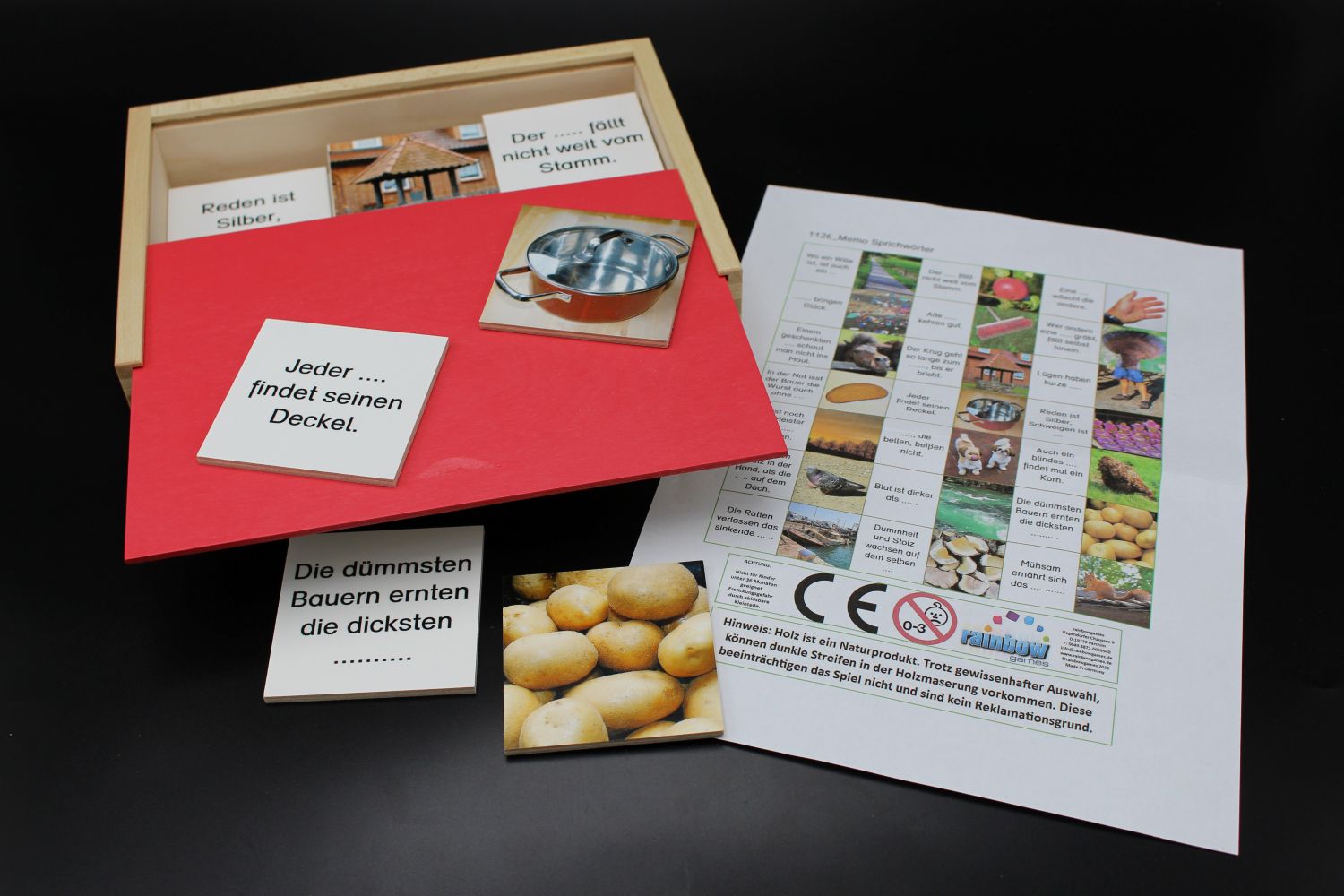 Memo aus Holz „Sprichwörter“ – Bild 4