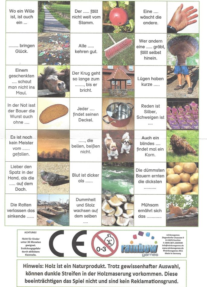 Memo aus Holz „Sprichwörter“ – Bild 5