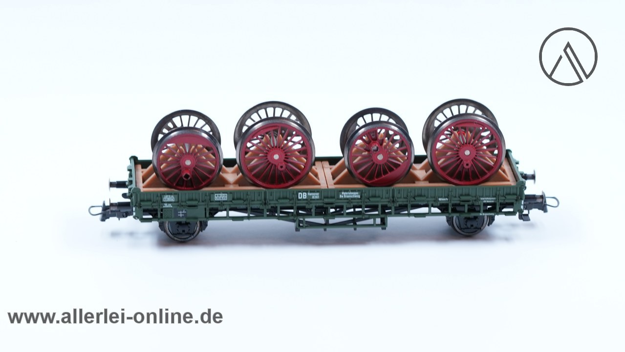 Fleischmann H0 | 98 5227 K Bauzugwagen | Rungenwagen beladen mit Lok-Radsatz in OVP – Bild 2