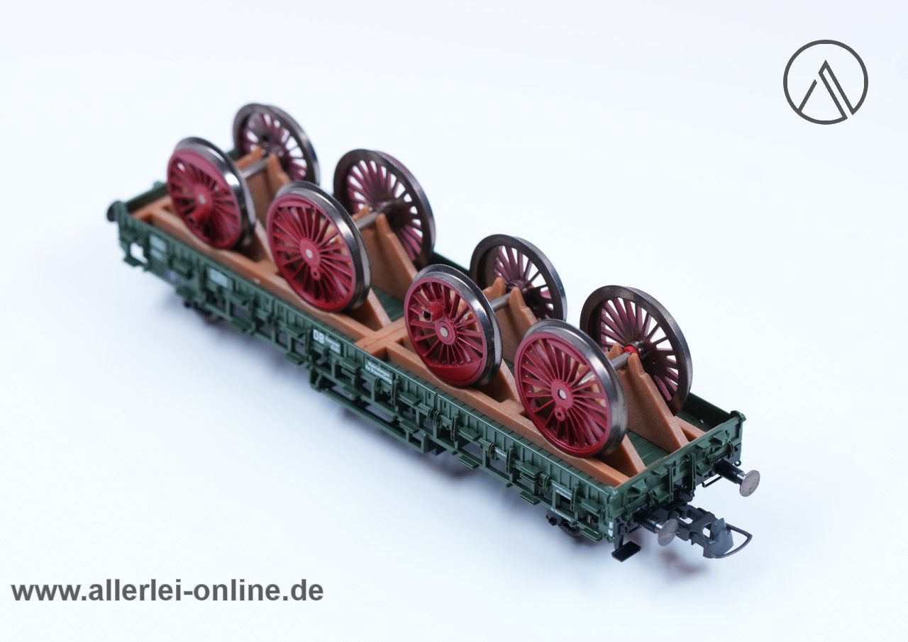 Fleischmann H0 | 98 5227 K Bauzugwagen | Rungenwagen beladen mit Lok-Radsatz in OVP – Bild 4