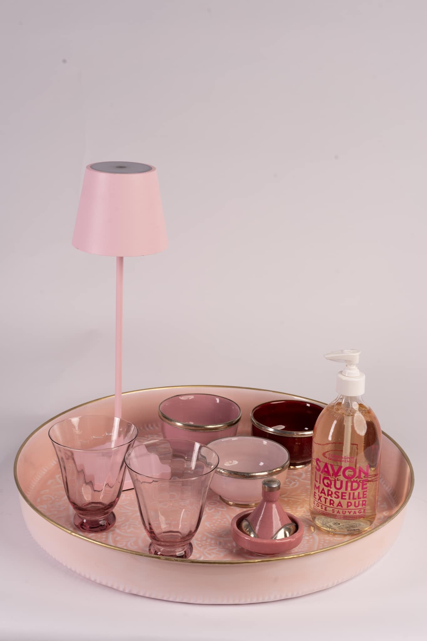 Marokkanisches Metalltablett Schwarz – Bild 2