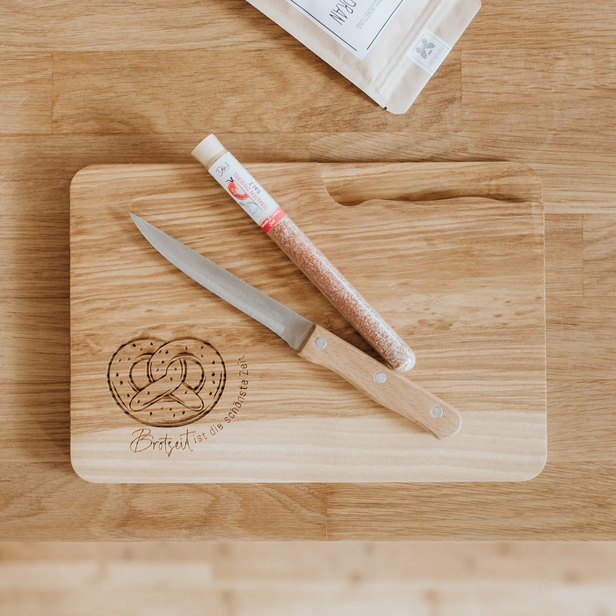 Brotzeitbrett mit Messer – Brotzeit ist die beste Zeit – Bild 3